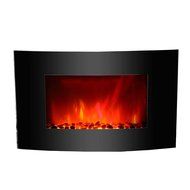 Clevr 750-1500W 36" Adjustable Electric Wall Mount Fireplace Heater Curve Colors N2