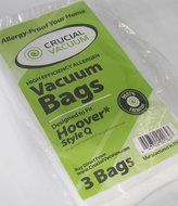 9 Hoover Platinum Type Q High Efficiency Allergy Filtration Vacuum Bags; Compare to Hoover Platinum Part # AH10000... N2