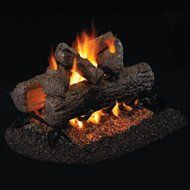 Peterson Real Fyre 16-inch Golden Oak Outdoor See-thru Log Set With Vented Propane Stainless Ansi Certified G45... N2