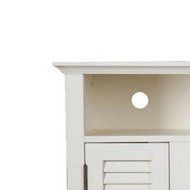 Gabriella 48 in. Freestanding Media Corner Electric Fireplace Console in Antique White, Firebox front: 23 in.... N5