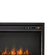 Pleasant Hearth Thompson Compact Wall/Corner Media Fireplace, Mocha