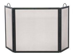 Uniflame, S-1504, Medium 3 Fold Black Wrought Iron Screen