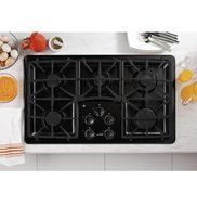 GE PGP966DETBB Profile 36" Black Gas Sealed Burner Cooktop N3