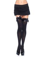 Leg Avenue Women's Ruffle Bow Thigh Highs N4