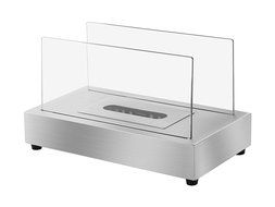 Ignis Portable Tabletop Ventless Bio Ethanol Fireplace - Tower (Stainless Steel)