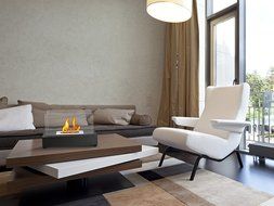 Ignis Portable Tabletop Ventless Bio Ethanol Fireplace - Tower (Stainless Steel) N4