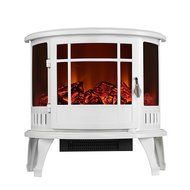 3G Plus Electric Free-Standing Fireplace Heater - White