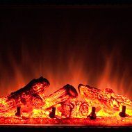 AKDY 27" Modern Freestanding Portable 2 Setting Tempered Glass 5200 BTU 1500W Adjustable Electric Heater Fireplace...