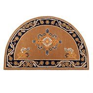 Minuteman International Cocoa Jardin Half Round Wool Hearth Rug