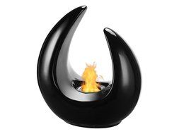 Ignis Mika Black Ceramic Tabletop Ventless Ethanol Fireplace N2