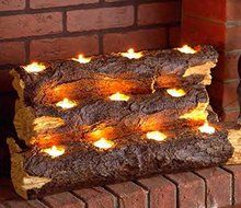 Wildon Home Tealight Contemporary Decorative Fireplace Log Insert - The Perfect Fireplace Accessory You Will Ever...