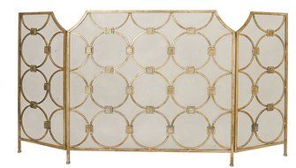 Benzara 67071 Enticing Metal Fireplace Screen, 63&quot; W x 34&quot; H