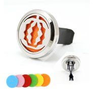 Premium 316L Stainless Steel Pumpkin Locket With Vent Clip Aromatherapy Car Air Freshener Essential Oil Diffuser N2