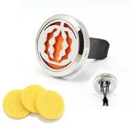 Premium 316L Stainless Steel Pumpkin Locket With Vent Clip Aromatherapy Car Air Freshener Essential Oil Diffuser N3