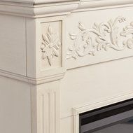 Calvert Carved Electric Fireplace - Ivory N2