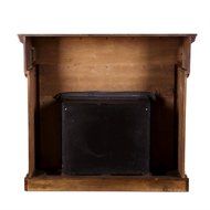 Calvert Carved Electric Fireplace - Ivory N4