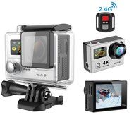 TONSEE Sport Camera H3R Ultra 4K HD 2.0 Inch Screen Action Camera Waterproof 30m+Remote Control - Silver N2