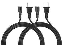 [UL Listed] Pwr+ 6Ft 2 Prong Polarized Power Cord for Arris Router Modem; Vizio, Sharp Sanyo Emerson TV; Sony... N8