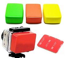 ProGear Green Floaty Sponge With 3M Adhesive Pad For GoPro Hero 4/3+/3/2/1 Assorted Colors N2