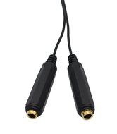 Lemeng 1/4" 6.35mm Stereo Plug / Male to Dual 1/4" 6.35mm Jack /Female Splitter Adapter Cable 0.6 Feet (Black) N2