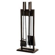 Threshold Fireplace Toolset - Black with Brushed Bronze Finish