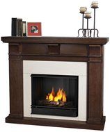 Real Flame Porter Ventless Gel Fireplace - Vintage Black Maple