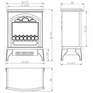 Phoenix Electric Fireplace Free Standing Portable Space Heater Stove N3