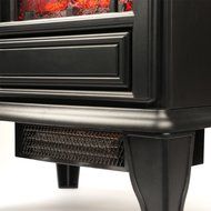Aspen Free Standing Electric Fireplace Stove - 23 Inch White Portable Electric Vintage Fireplace with Realistic...