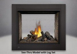 Napoleon BHD4STN Ascent Multi-View Direct Vent Gas Fireplace Up to 30 000 BTUs with Safety Screen Log Burner and...