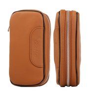 Scotte(TM) Leather pipe tobacco pouch case for 2 tobacco pipe and other accessories N4