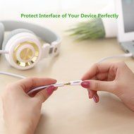 UGREEN 10747 Gold Plated 3.5mm Stereo Auxiliary Extension Cable - 3ft (1m) - White for Smartphones, Tablets... N7
