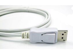 Accell B143B-003J UltraAV Mini DisplayPort to DisplayPort 1.2 Cable with Latch - 3.3 Feet (1 Meter), White N3