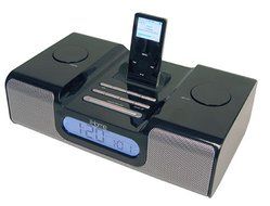 iHome iH5 Clock Radio and Speaker System for iPod (White)
