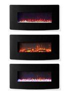 Urbana Muskoka 35" Curved Wall Mount Electric Fireplace w/ LED Flame Effect