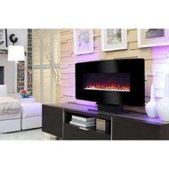 Urbana Muskoka 35" Curved Wall Mount Electric Fireplace w/ LED Flame Effect N2