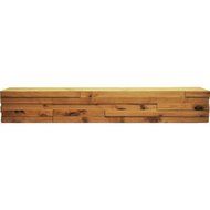 Modern Fireplace Mantel Shelf Shelf Length: 48" Length, Finish: Golden Maple