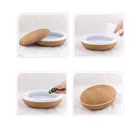 Ultrasonic Aromatherapy Essential Diffuser with 7 Color LED Lights ,Wood Grain 350 ml Diffuser Cool Mist Humidifier... N3