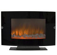 Interior Decorating-Home Decor-Premium Large 1500W Heat Adjustable 2-In-1 Electric Wall Mount &amp; Freestanding Fireplace...