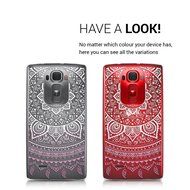 kwmobile Elegant and light weight Crystal Case Design Indian sun for LG G Flex 2 in light pink white transparent
