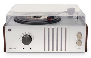 Crosley CR6017A-MA Player Turntable with AM/FM Radio and Aux-In, Mahogany