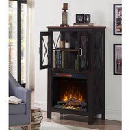 Mirus Industrial Style Electric Fireplace with Display N2