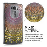 kwmobile Elegant and light weight Crystal Case Design Indian sun for LG G Flex 2 in light pink white transparent N3