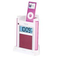 iHome iH4 Alarm Clock Speaker System with Dock for iPod (Pink)