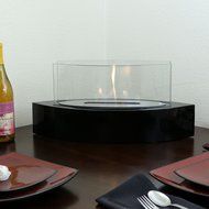 Sunnydaze Barco Ventless Tabletop Bio Ethanol Fireplace, Stainless Steel N2