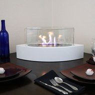 Sunnydaze Barco Ventless Tabletop Bio Ethanol Fireplace, Stainless Steel N3