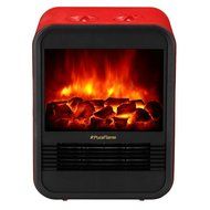 PuraFlame 1250W Clara White 9-Inch Mini Portable Electric Heater, White N12