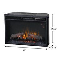 26-inch Electric Firebox Insert with Pulsating Embers and Handcrafted Logs N3