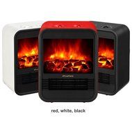 PuraFlame 1250W Clara White 9-Inch Mini Portable Electric Heater, White N15
