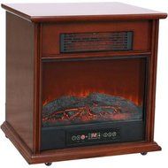 Generic 1500w Hearth Trends Classic Infrared Electric Fireplace with LED Digital Display Flame Effect, Chocolate