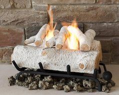 Real Flame 18" Convert-to-Gel Log Set In Oak